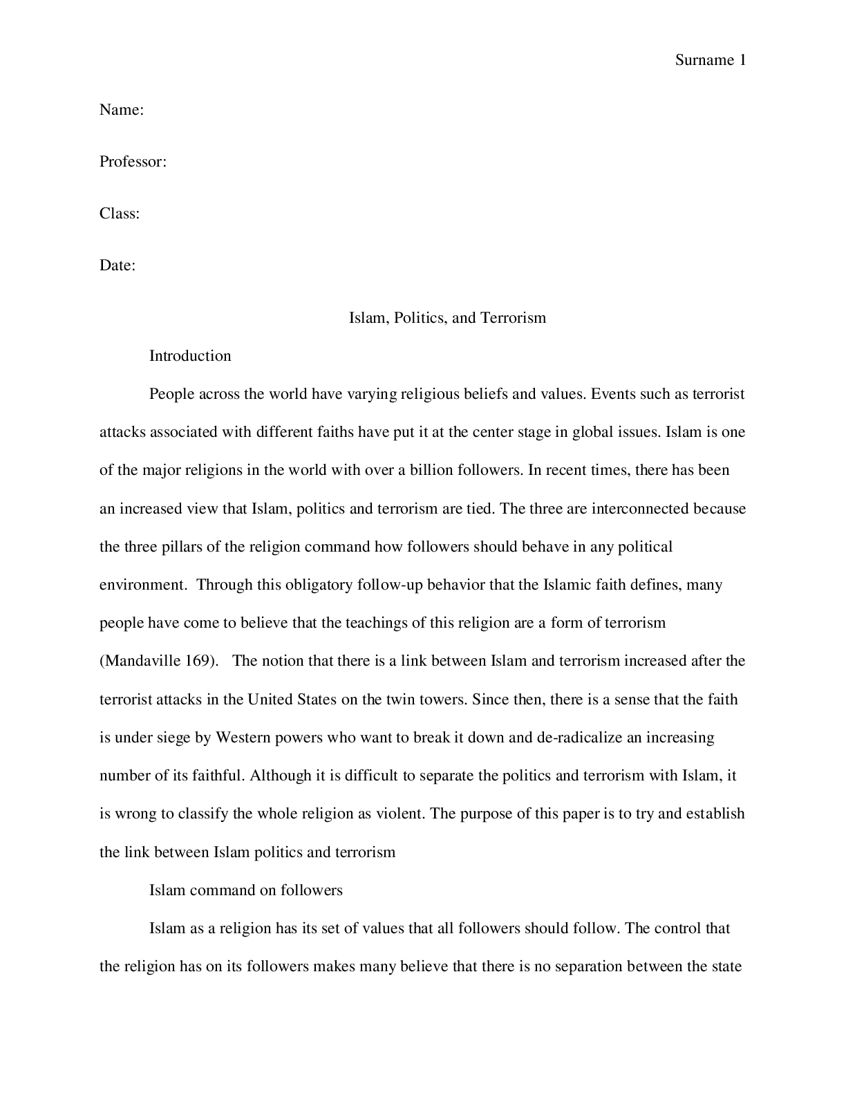 Preview image for Islam, Politics, and Terrorism